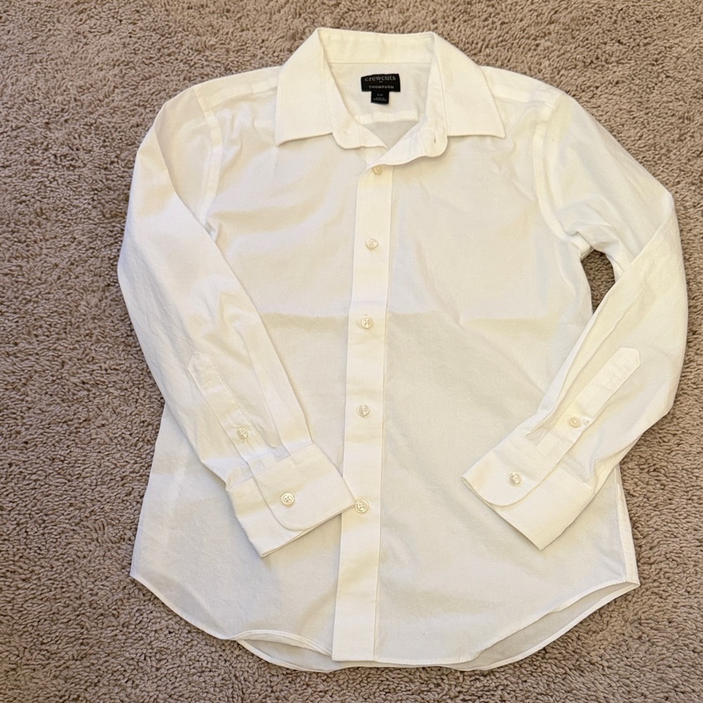 J. Crew Factory Boys White Button Down Shirt